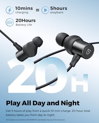 Image of SoundPEATS Q40 HD Sports Neckband Headphones with LDAC Hi-Res Audio & Bluetooth 6.0 Stable Connection, IP67 Waterproof Wireless Earbuds, 20H Playtime for Running Gym, Fast Charge, Dual Pairing