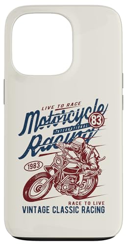 レトロヴィンテージスタイルのオートバイレーシングアンティーク調デザイン。 スマホケース iPhone 13 Pro 用