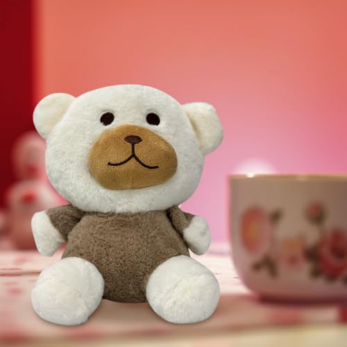 Image of ADORA Hooded Teddy Bear Soft Toy - Kawaii Plushie for Kids, Cute & Huggable Baby Plush Toy, Lovable Gift for Boys & Girls, Ideal for Birthdays & Special Occasions (Teddy Brown White)