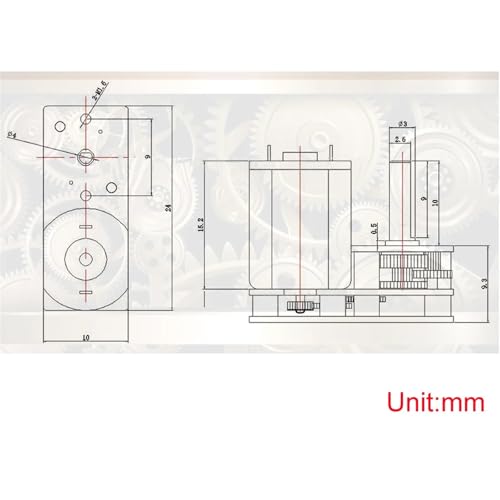 Motor de engranaje metálico N20 con reductor inverso para torque estable 3