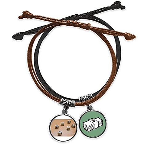 Pulsera de dados de madera y cuero el detalle ideal para aniversarios y amigos