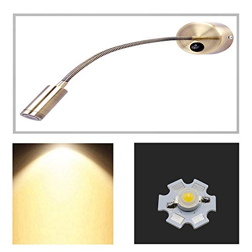 Applique liseuse LED col de cygne 3W liseuse de lit orientable