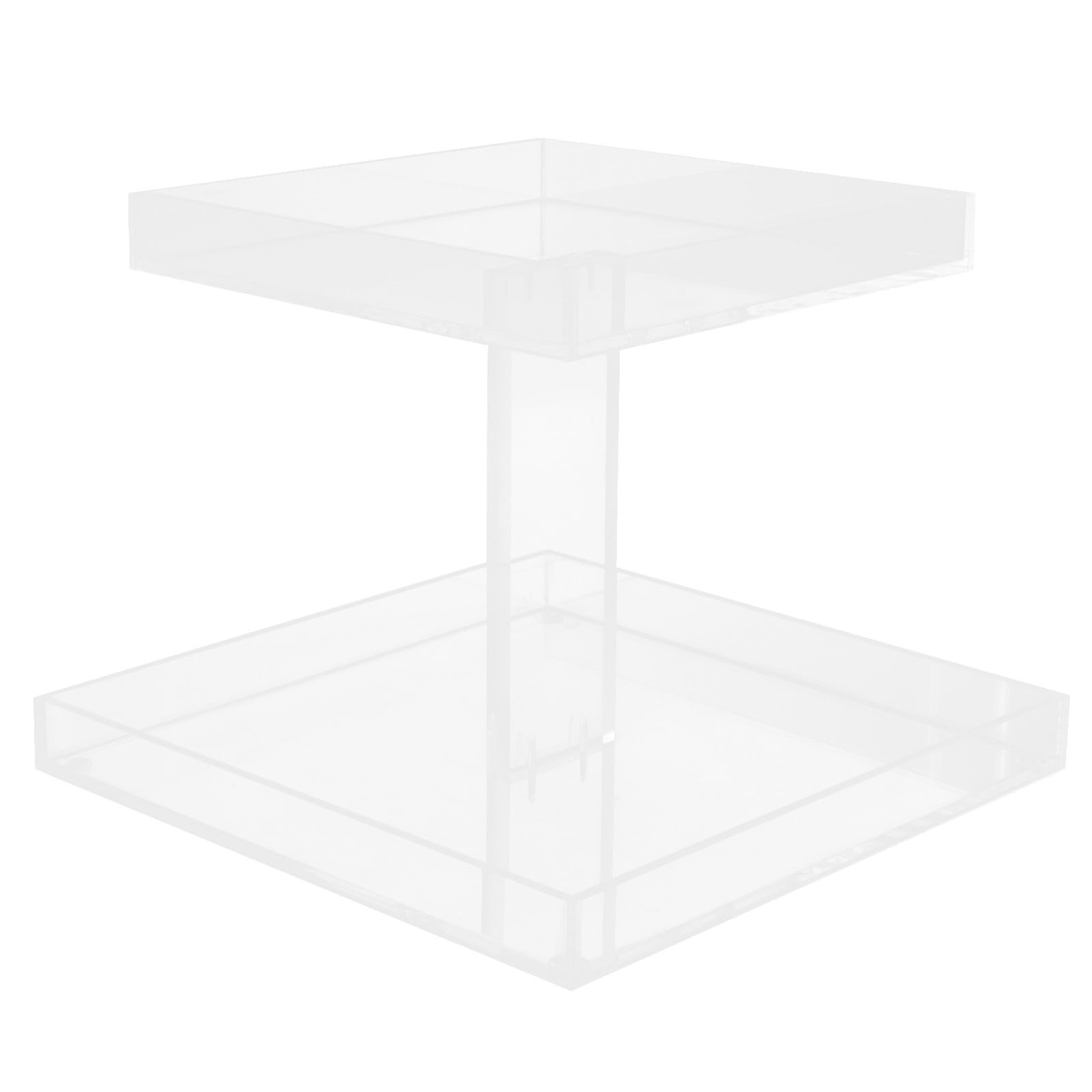 HOMSFOU Organizador de Perfumes de Acrílico de 2 Niveles, Diseño Versátil y Elegante para Baño, Estante Transparente Que Ahorra Espacio y Decora el Tocador