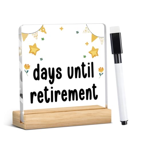 Retirement Countdown Calendar - Funny Retirement Gifts for Coworker Manager, Personalized Countdown Clock for Retirement Party Decor, Unique Office Desk Sign for Men Women, Retirement Gift Ideas