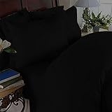 Elegant Comfort 4 Piece 1500 Thread Count Luxurious Ultra Soft Egyptian Quality Coziest Sheet Set, Queen, Black