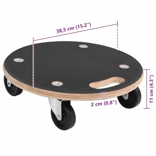 Plateforme de transport durable gris en contreplaqué vidaXL