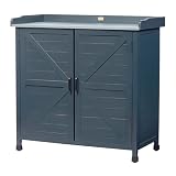 HABAU Outdoor Potting Bench with Storage Cabinet