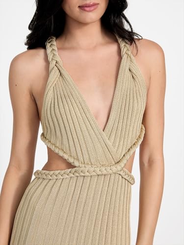 GUESS Women's Sleeveless Surplice Neck Vanya Rib Dress4