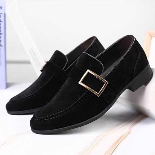 Men's Suede Leather Penny Loafers Slip On Casual Business Dress Shoes Classic Comfortable Driving Moccasins3