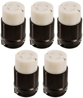 OCSParts L17-30R Grounding Locking Connector, 30A 600V AC, 3 Pole 4 Wire, cUL Listed, NEMA L17-30 (Pack of 5)