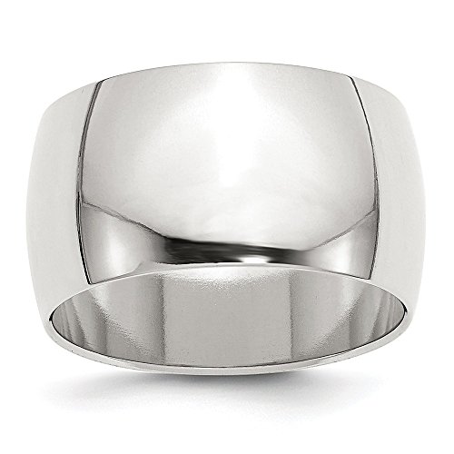 Sterling Silver 12mm Half Round Band Ring