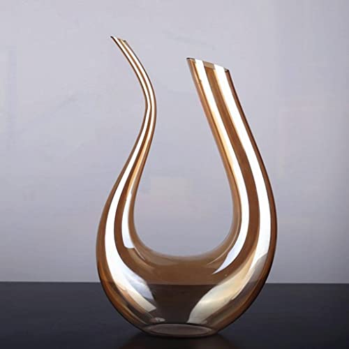 Baoblaze Decanter de para vinho, conjunto de vinho - Decanter soprado à mão , para bar, 1500ml, Âmba