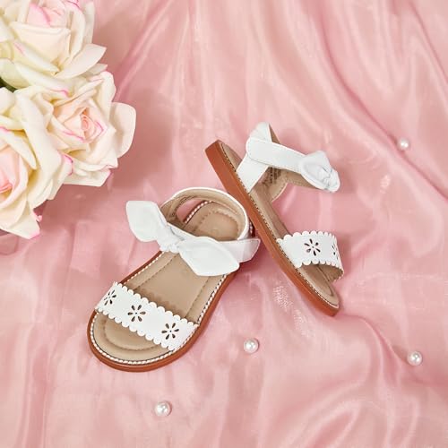 Image of Otter MOMO Girls Open Toe Princess Flat Sandals with Comfort Sole Summer Sandals