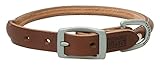 Terrain D.O.G. Bridle Leather Rolled Dog Collar, 17' (15 - 18 in., 3/4 in. width), Brown
