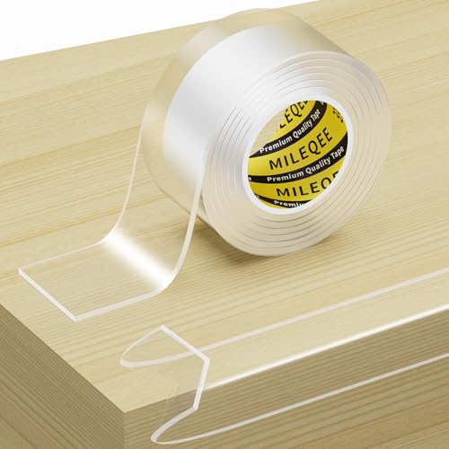 Clear Edge Protector Strip, 1.57in x 3.28FT, Sharp Edge Wrap Cover Tape, Self Adhesive Protective Corner Bumper Guards for Cabinet Door Desk Glass Table Bed Furniture, Kitchen Countertop