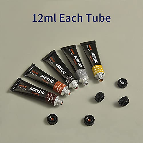 Eastdall Tinta Acrílica,12/24/30 Cores Conjunto de Tinta Acrílica Cores Ricas de Pigmentos 12ml / Tu