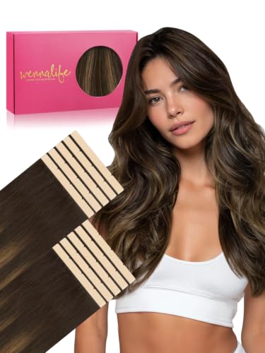 WENNALIFE 3.15 inch Wide Tape in Hair Extensions Human Hair, Tape in Weft