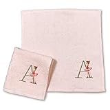 シンジカトウ イニシャルルルベ タオルハンカチ ピンク (A)