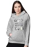 BLAK TEE Donna Name Your Weapon Vintage Controllers Gamer Felpa con Cappuccio M
