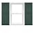 Mid America Open Louver Vinyl Shutters (1 Pair) - 14.5 x 48 028 Forest Green