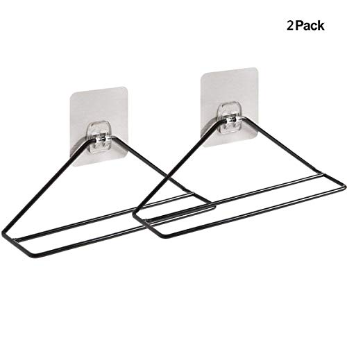 jiele support mural en métal Chaussures de Sticky Chaussures Cintre à suspendre pour entrée sur le faire pour entrée au-dessus de la porte, Noir, Taille unique