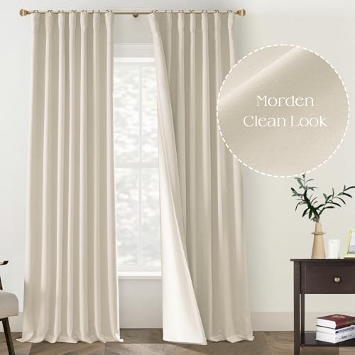 PANELSBURG Beige Curtains 84 Inch Length 2 Panels Set,Linen Farmhouse Boho Room Darkening Blackout Thermal Curtains 84 Inches Long for Bedroom Black Out Aesthetic,Cortinas para Sala Modernas 2025 - Image 7
