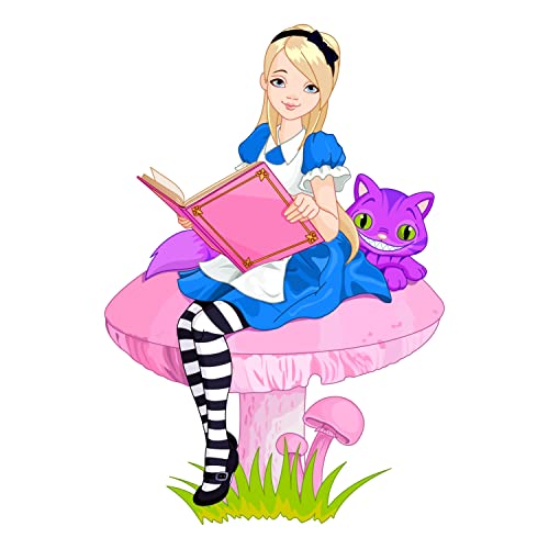 Image of Pretty Ur Party Alice in Wonderland Theme Paper Cutouts for Birthday Parties, Mad Hatter Party Supplies decor, Birthday Party Decoration Cut-Outs - Multicolour (10 pcs)