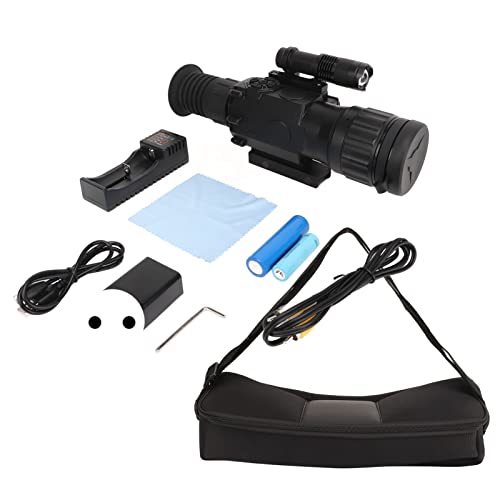 Monocular de Visão Noturna, óculos de Zoom Digital 4X, Binóculos de Ajuste Manual de Longa Distância