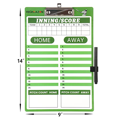 Highrazon Dry Erase Baseball Coaches Clipboard, Baseball Coach Lineup Board, Softball Coaches Whiteboard With Marker #TOP1
