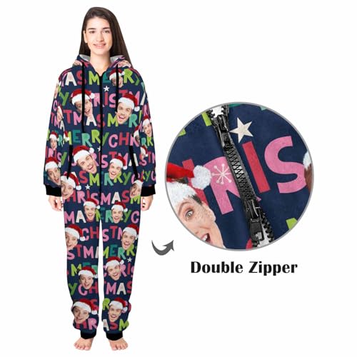 Artsadd Custom Pajamas Personalized Onesie Christmas Pajamas Customized Family Matching Pjs Set for Women Men Xmas Gifts2