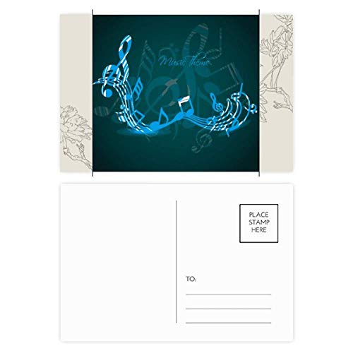 Carte postale notes de musique pour ne plus manquer de cartes de remerciement élégantes