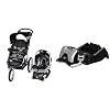 Baby Trend Expedition Jogger Travel System, Millennium White + Baby Trend EZ Flec Loc 32 Infant Car Seat Base, Black