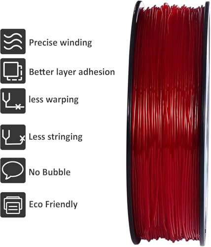 Image of GIANTARM TPU Filament 1.75 mm for 3D Printer 1 kg Red