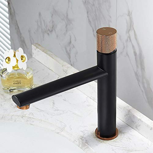 Robinet d'évier monté sur le pont mitigeur lavabo noir s