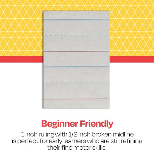 Papel de periódicos con líneas rojo y azul de 500 hojas para aprender a escribir bien 5