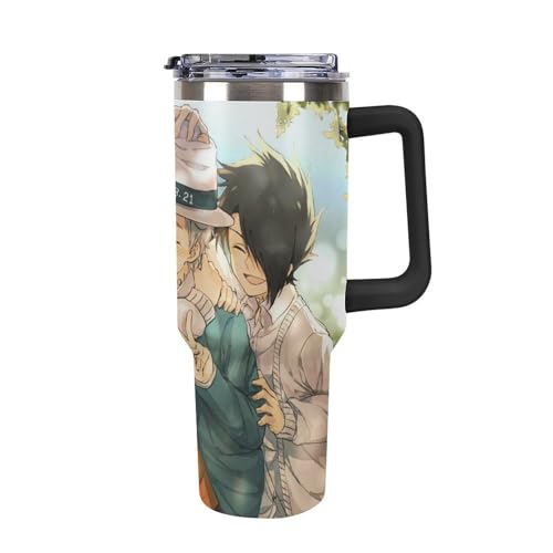 タンブラー レイ エマ ノーマン 約ネバ 水筒 40OZ 真空断熱 保温保冷 ステンレスマグボトル 結露しない ストロー付き/直飲み可能 洗いやすい ハンドル付き 車内用 アウトドア キャンプ 大容量