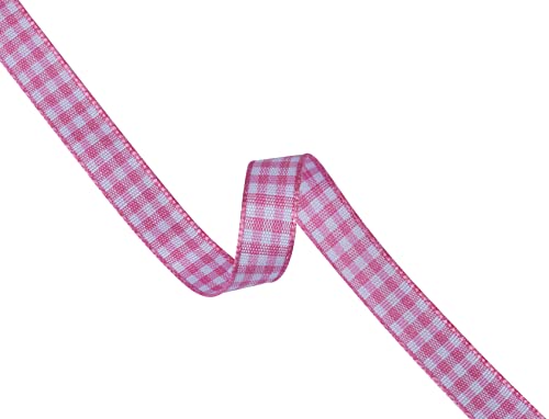 Ribbonitlux Gingham Ribbon, 9mm X 22 Meters, Plaid Checkered Ribbon with Woven Edge - Image 3