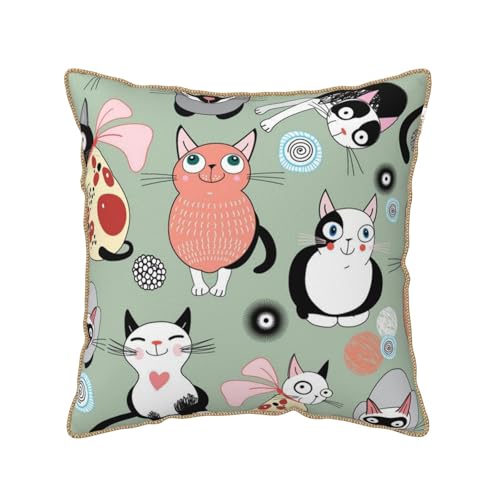 Housse de coussin chat velours lavable pour protéger et décorer