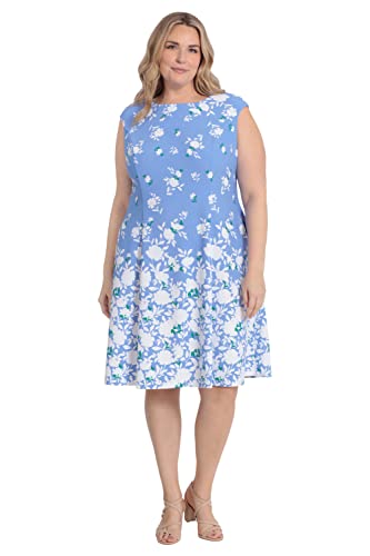 Image of London Times Womens Dresses Cap Sleeve Fit and Flare - Elegant Summer Cocktail Graduation Garden Party Wedding Guest Dress