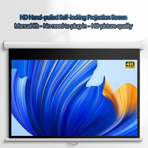 Pantalla Manual Retráctil 60" 16:9 para Proyector miniatura 4