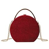 Evening Clutch Purses for Women - Velvet Round Handbags Luxury Crossbody Bag with Chain for Cocktail...