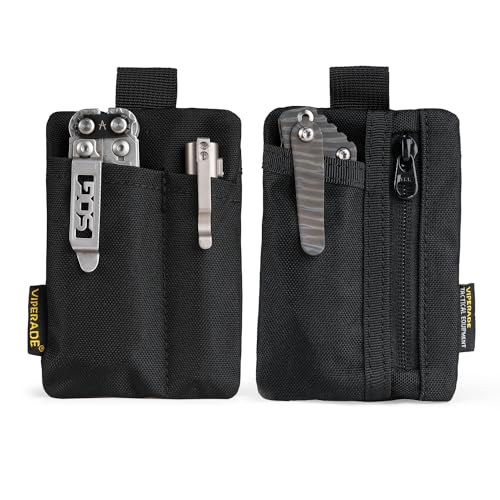 VIPERADE VE29 EDC Pouch, Pocket Organizer with 3 EDC Pocket Slots, EDC Pocket Pouch with Zipper Pocket for EDC Gears, EDC Pocket Organizer for Everyday Carry
