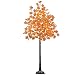 LIGHTSHARE LED Lighted Maple Tree - Dotted with 120 Warm White LED Lights, 5.5 ft, Orange