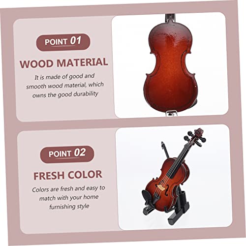 VICASKY 1 Conjunto De Enfeites De Violino Decorações Para Árvores De Natal Mini Mini Violino De Made