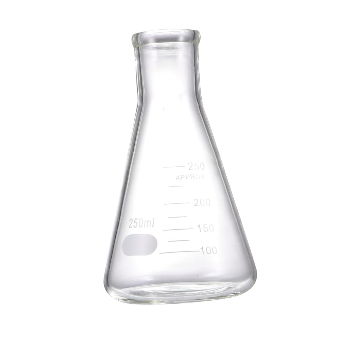 VILLCASE Frasco de Vidrio Científico de 3 Piezas Matraz Erlenmeyer de Boca Estrecha para Accesorios de Experimento de Escuela de Laboratorio de Estudiantes (50 Ml 150 Ml 250 Ml)