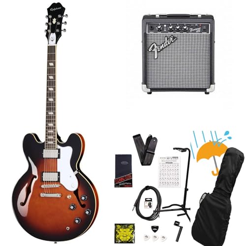 Epiphone/Bonehead Riviera Dark Tobacco Sunburst �{�[���w�b�h �|�[�� �A�[�T�[�Y 10W�A���v�t���G���L�M�^�[���S�҃Z�b�gR
