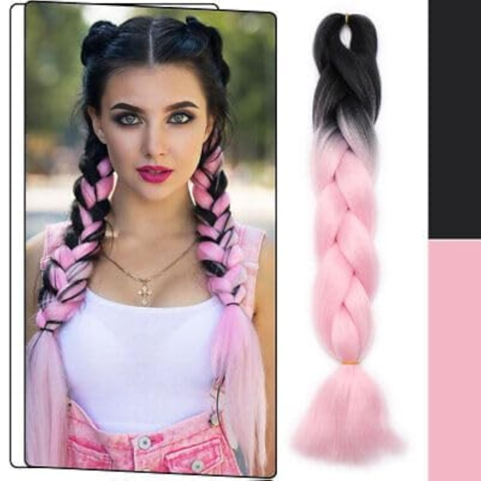 Synthetic Crochet Braids Ombre Box Twist Braids Jumbo Extensions