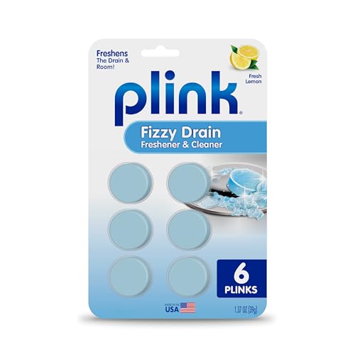 Comparison: Best Sink Drain Cleaner For Smell 3 Plink Fizzy Drain Freshener and Cleaner, Prevents Clogs and Removes Odors in Household Sinks, Lemon Scent, 6-Pack