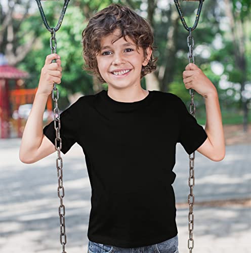 Image of Hangout Hub HH87 Tshirt for Boy's | Regular Fit | Super Combed Cotton Kids T-Shirt | Solid Plain Tees | Round Neck T Shirt | Half Sleeves |Pack of 2 | 3 | 4 | 5 |6