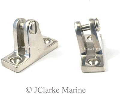 - Angled deck hinge heavy duty for bimini boat cover frame fitting stainless steel by JClarke Marine